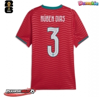 Portugalia Ruben Dias #3 Koszulka Podstawowa damskie MŚ 2026 Krótki Rękaw
